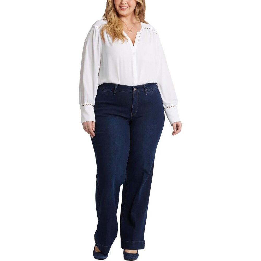 NYDJ Womens Plus Teresa Trouser Pocket Denim Bootcut Jeans Size 18W